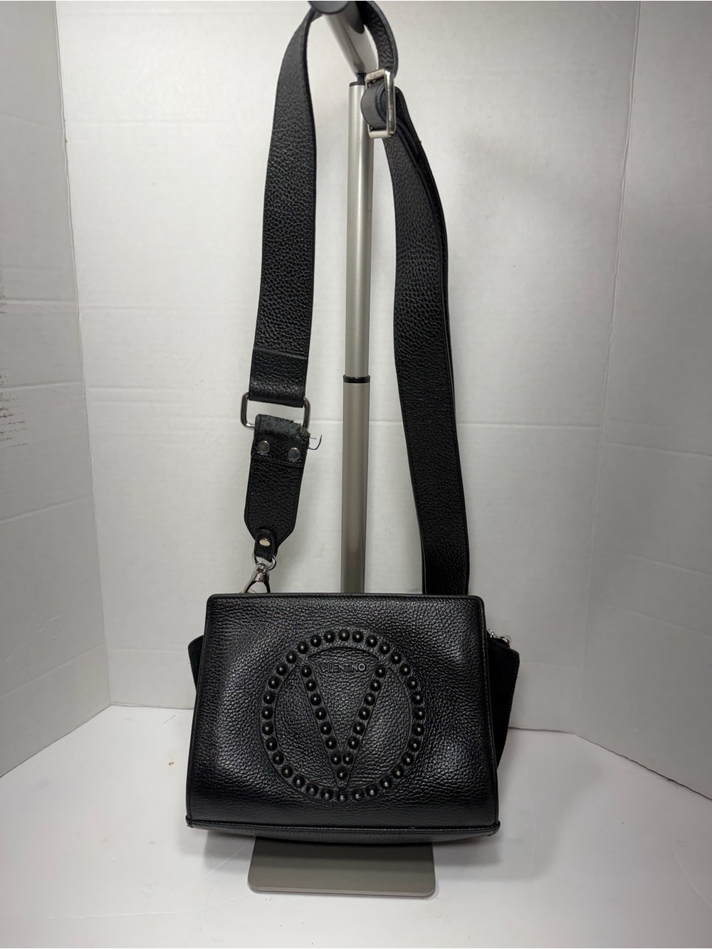 VALENTINO BY MARIO VALENTINO Kiki Rock Studded Crossbody Bag call outs in photos